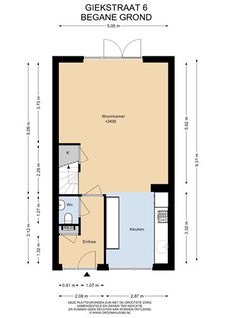Floorplan - Giekstraat 6, 1433 SH Kudelstaart